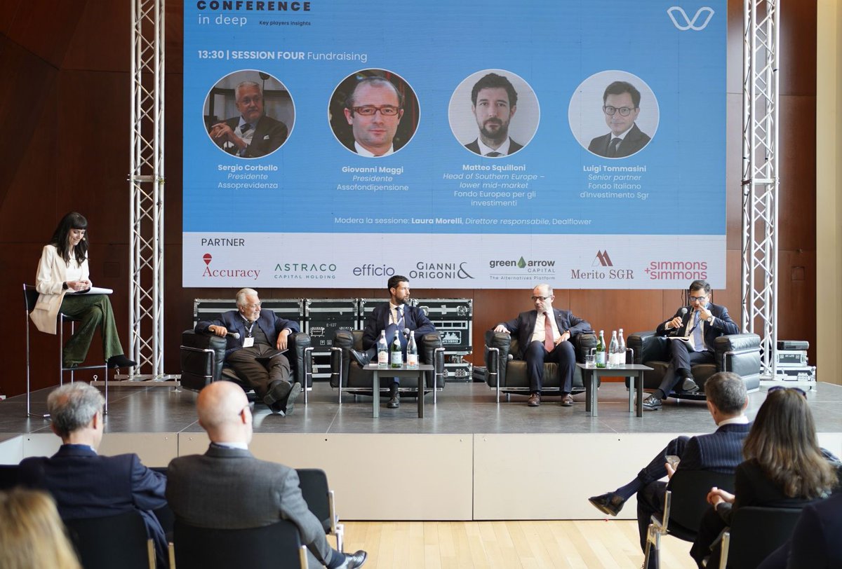 Oggi con <a href="/Dealflower1/">Dealflower</a> a #Milano per la conference in deep sul #PrivateCapital. Le #casse di #previdenza e i #fondipensione hanno intrapreso da tempo un percorso virtuoso per supportare gli #investimenti e la #crescita del Paese. #Progettoeconomiareale