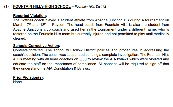 I'm wondering if this might be the Hall of Fame of Arizona Interscholastic Association school violation???
<a href="/AZPreps365/">AZPreps365</a>