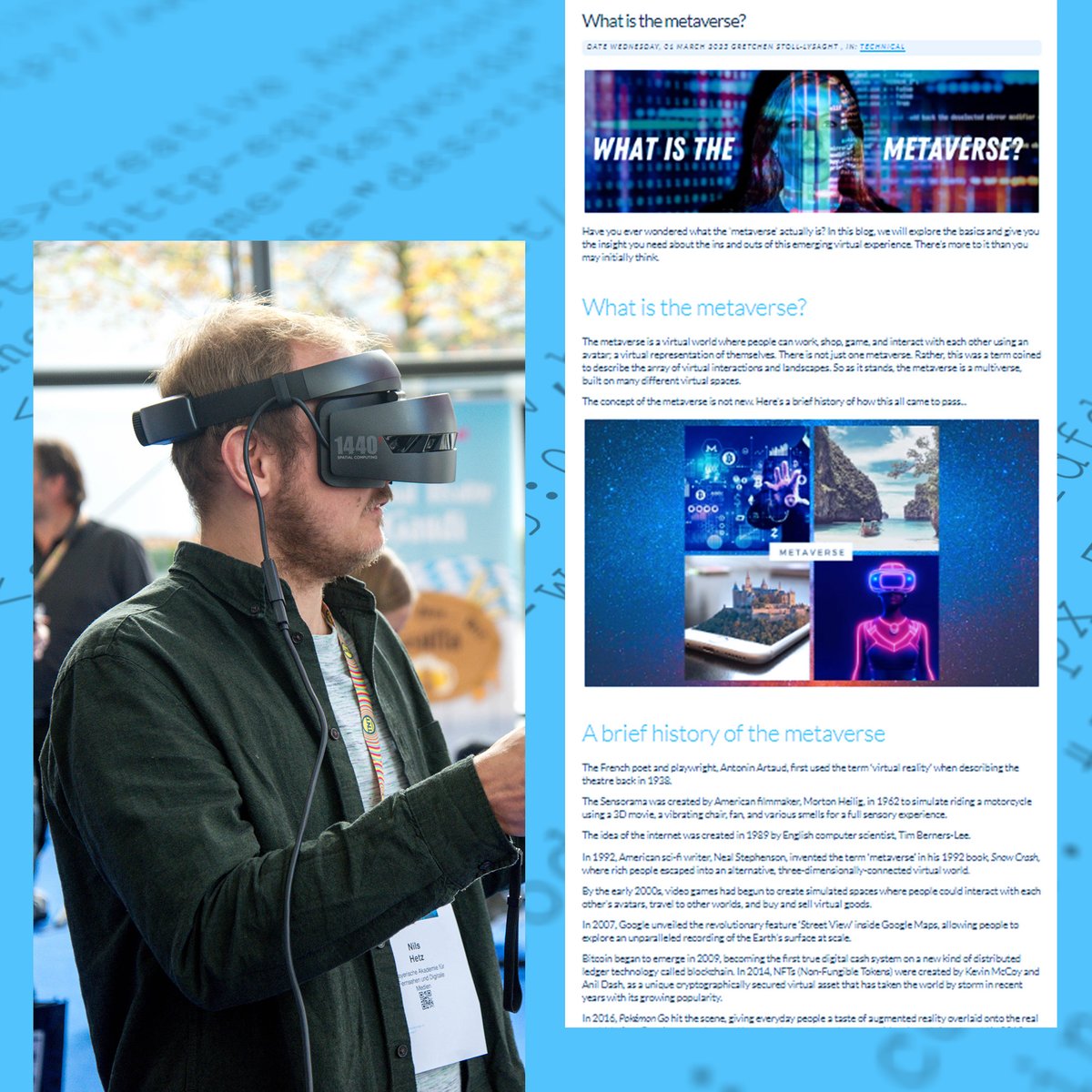 bluefrontier's tweet photo. The Metaverse combines VR gaming, socialising, work and more into one virtual 3D place, but what exactly is it? 🤔

Gain deeper insight into the wonderful world of the Metaverse here:
https://t.co/kcoVgthNSy

#Meta #Metaverse #Technology #VirtualReality #VR https://t.co/d3R8JHyjMg