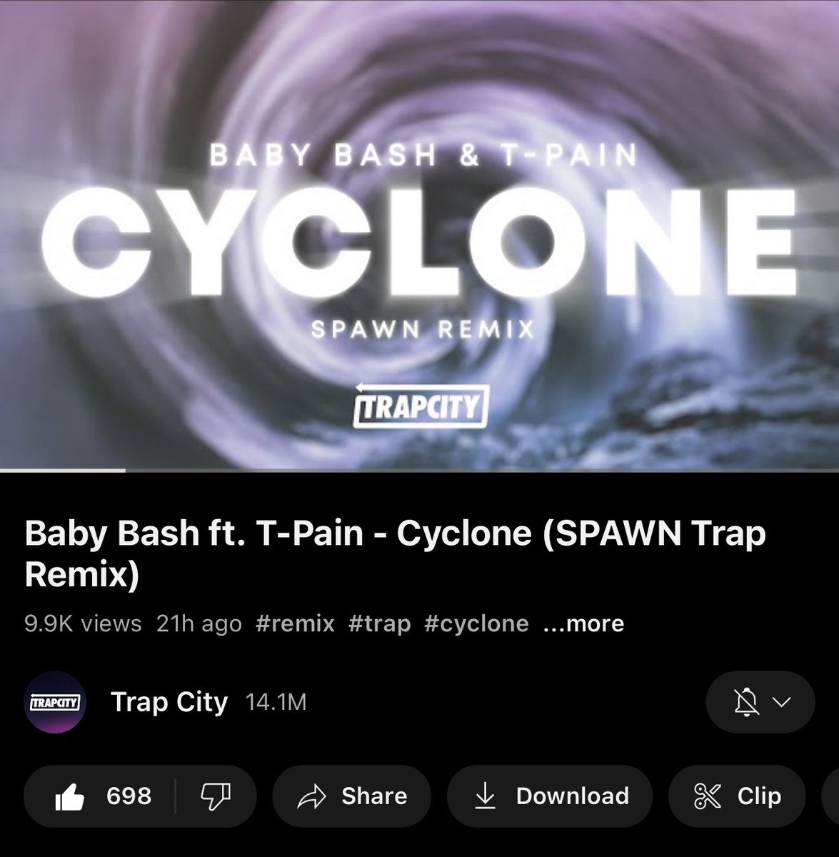 SPAWNBEATS's tweet photo. MASSIVE SHOUT OUT TO @TRAPCITY808 FOR FEATURING MY CYCLONE REMIX ON THEIR CHANNEL!!!
LINK BELOW ⬇️ https://t.co/3EuvBA7IJy