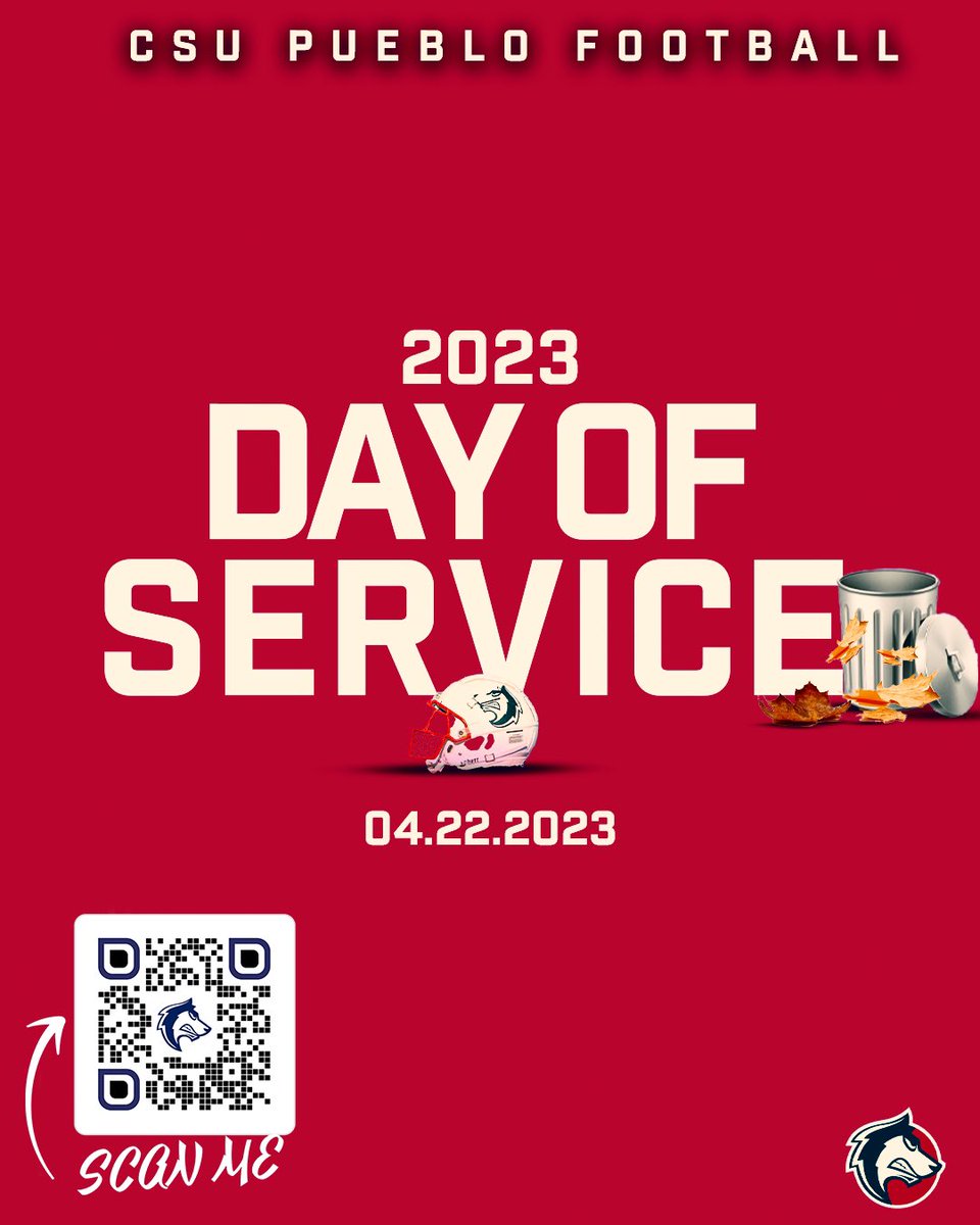 CSUPFootball's tweet photo. The Thunderwolves inaugural Day of Service will be on Saturday, April 22nd.
The Steel City is our home, and we are proud to give back!
If you would like to have The Pack help you, please click on the QR Code below and fill out the information!
#ThePack
#SteelCityTuff https://t.co/C1EgtlMiVh