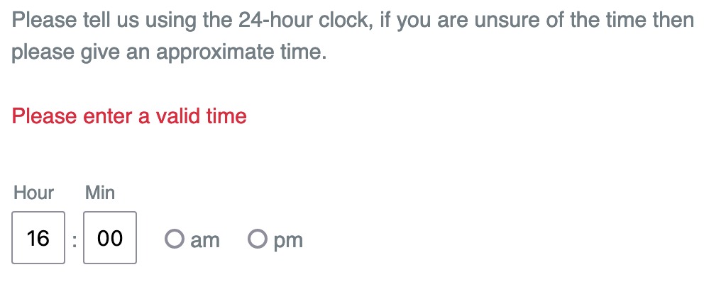 Meanwhile on the <a href="/askesure/">esure</a> claims page, time becomes an unknown construct.