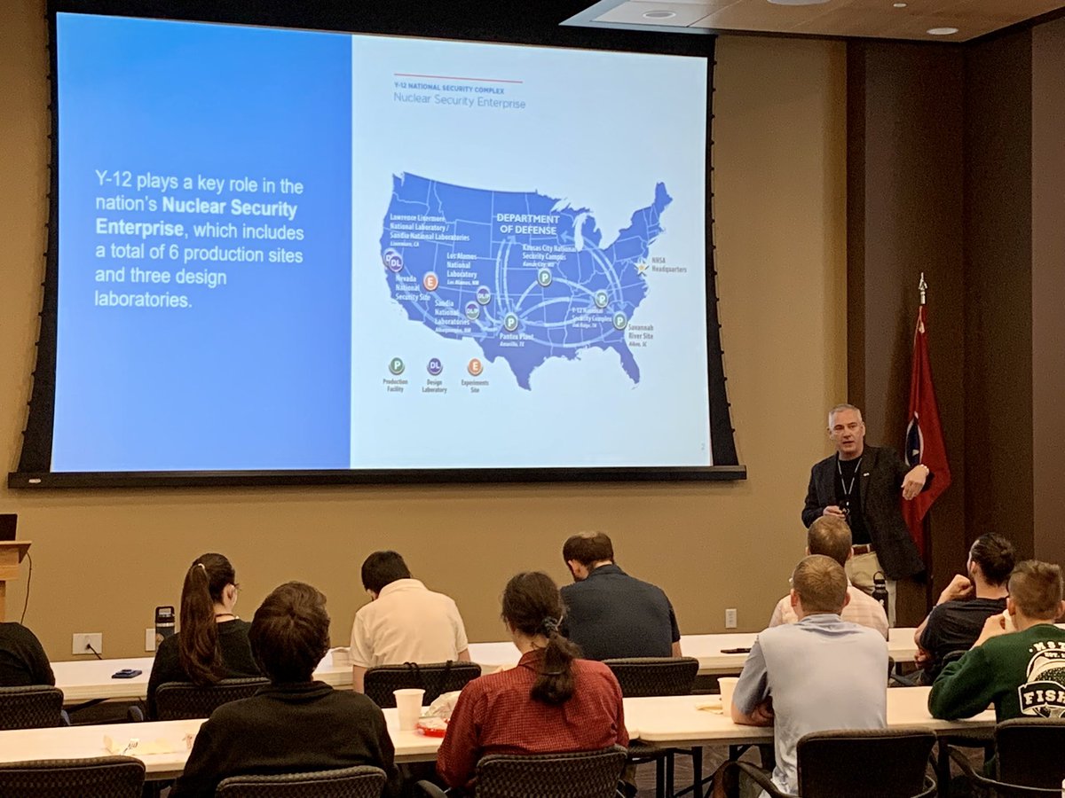 y12nsc's tweet photo. We enjoyed hosting #ANS2023StuCon attendees at Y-12 today. The students received a site overview, toured the site, and visited the Oak Ridge Enhanced Technology and Training Center. CNS is a proud Torchbearer sponsor of the conference at @UTKnoxville. #ANSstudent @ANS_org @UTANS https://t.co/Bz15PO9jKn