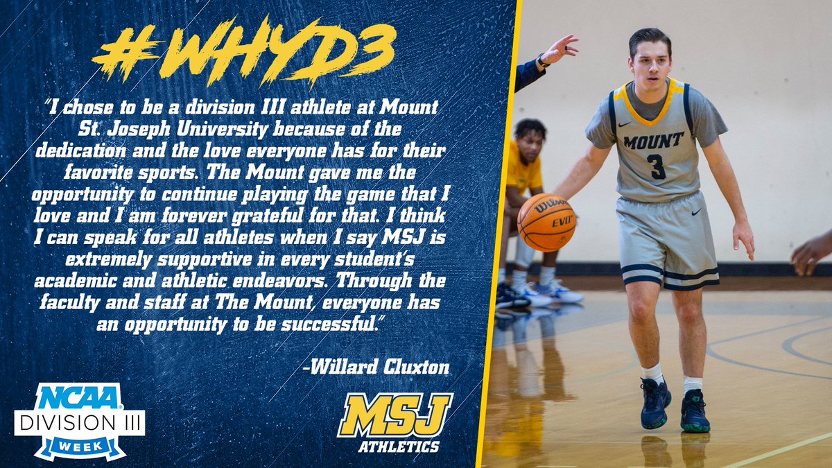 The extreme level of support for athletes @MountStJosephU is Willard Cluxton's #WhyD3

#TheHeartofD3
#DEFENDtheMOUNT