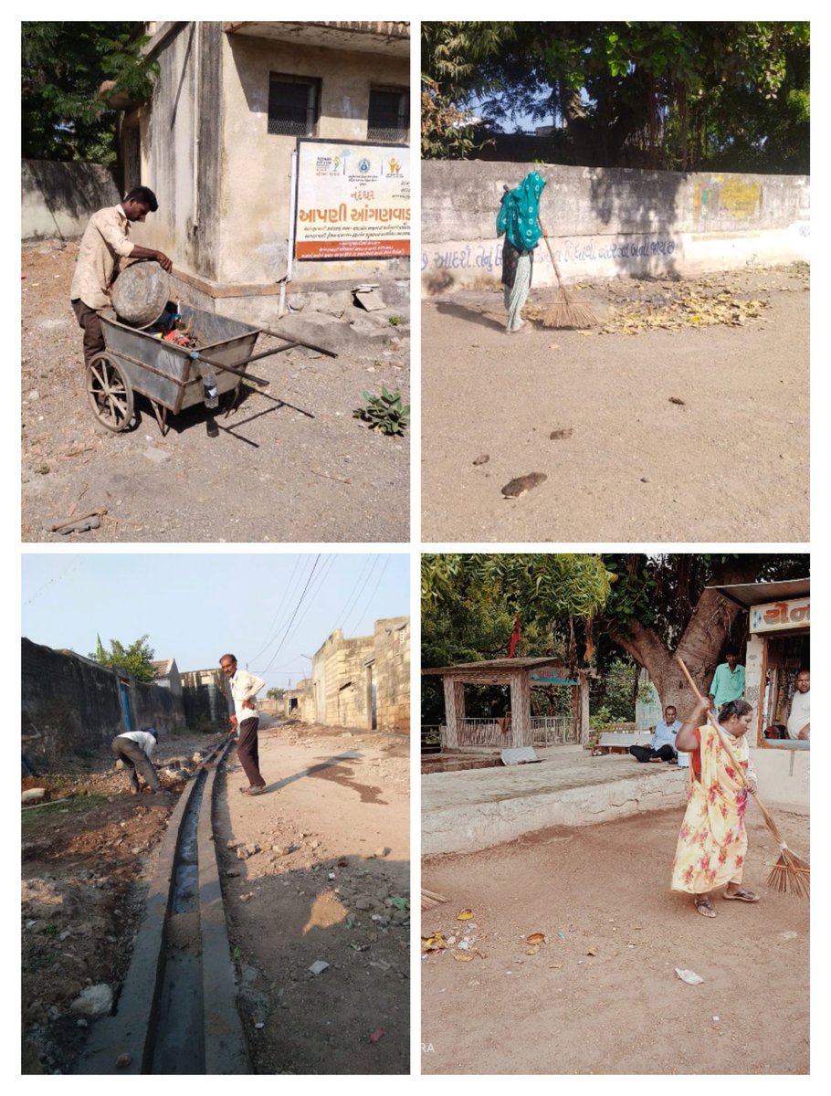 Under the Clean Village Campaign of SBMG, Gujarat Cleaning of Public places work carried out in Villages of Jamngar District's. Jamjodhpur Block 
#SwachhBharat #Cleanvillage 
#ODFPLUS
<a href="/AmitShahOffice/">Office of Amit Shah</a> <a href="/crdgujarat1/">Commissionerate of Rural Development,Gujarat</a> <a href="/RaghavjiPatel/">Raghavji Patel</a> <a href="/CMOGuj/">CMO Gujarat</a> <a href="/kunvarjihalpati/">Kunvarji Halpati</a> <a href="/InfoGujarat/">Gujarat Information</a> @AssComSBM