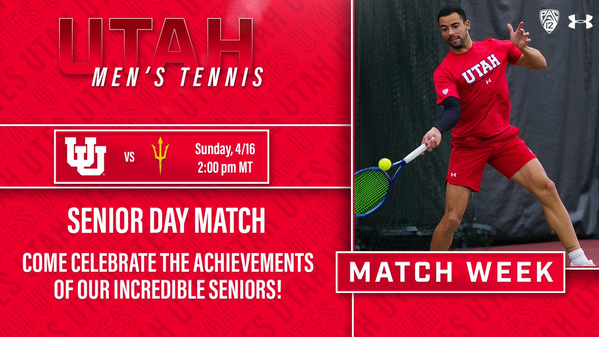 UtahTennis's tweet photo. Sunday is senior day! 

Come send off our seniors 2 p.m. at the Eccles Tennis Center. 

#GoUtes https://t.co/V2ofNWAOgm