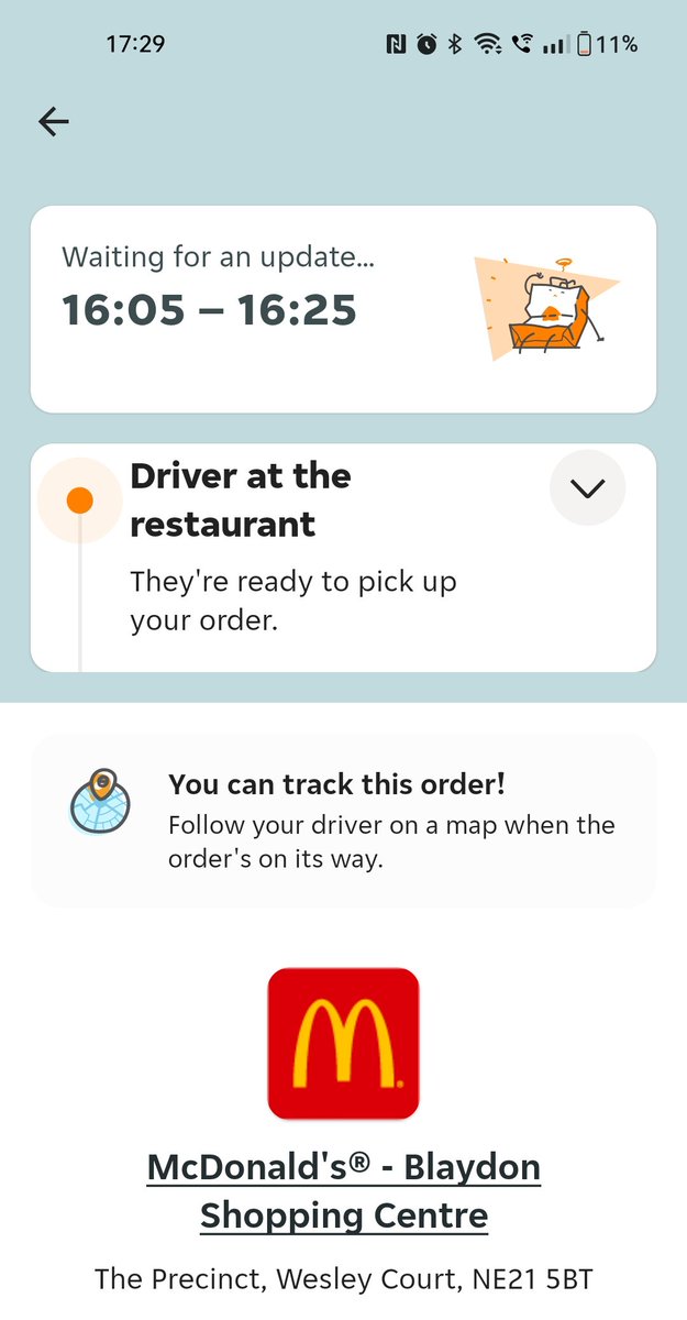 @JustEatUK the drivers legs must be aching now I placed my order at 15.45 today. #whereismyorder.