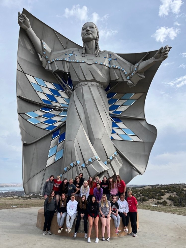YSD633's tweet photo. The Gazelles softball team is heading west for games in Rapid City and Pierre. https://t.co/VKzmueGuEK