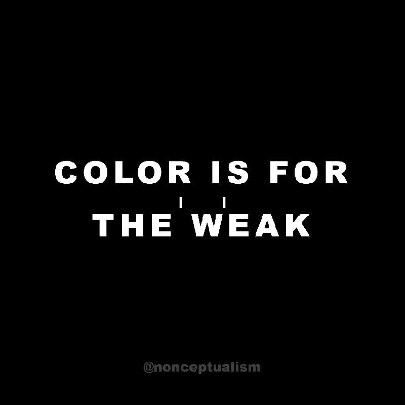 nonceptualism's tweet photo. Chiming with my ongoing rediscovery of the glories of #bnw and #monochrome #photography is this #meme from 2019.
#textbasedart #meme #minimalstyle #minimalism #minimalist
See the Flat Energy Scans #nftphotography #NFTCollection > > >
https://t.co/7xQy2KE4rZ https://t.co/hQl2yExEK7