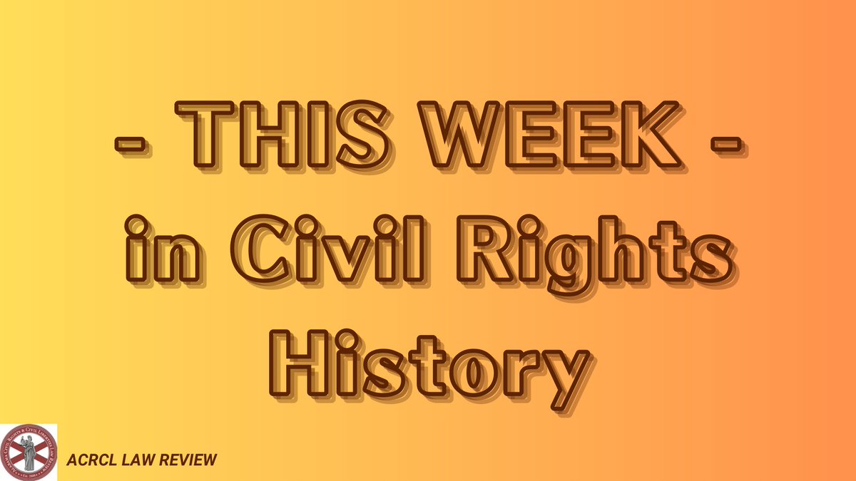 ALCivilRights's tweet photo. It's time for... ~This Week in Civil Rights History~ #TWICRH
And if you're looking for more civil rights discussion 👀 go join our Facebook Group! 
https://t.co/Q1qLK0wh9o https://t.co/Wha3ZsFFMu