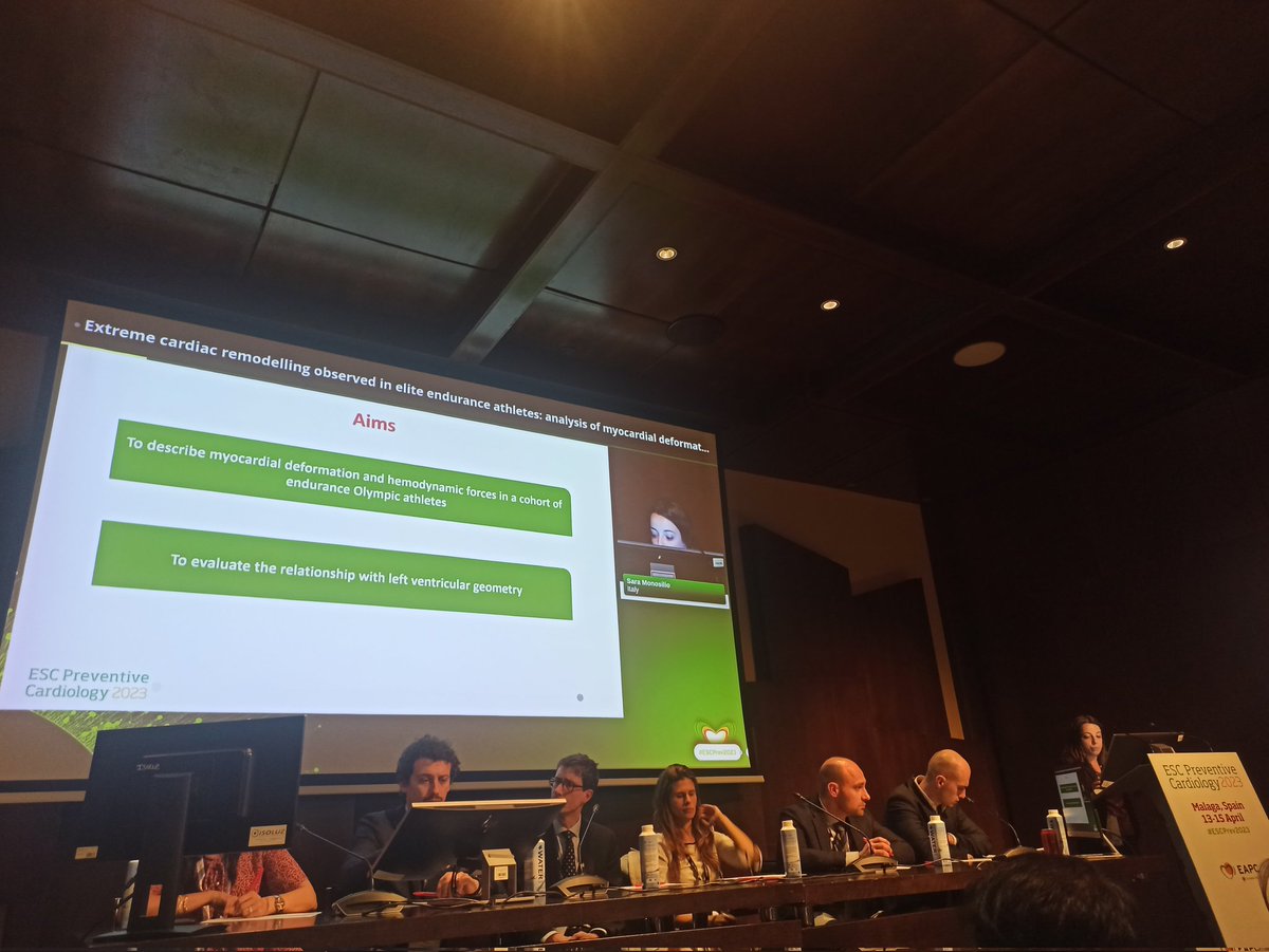 #ESCPrev2023 #sports #Cardiology YIA Dr Monosillo on extreme #cardiac remodelling in elite #endurance #athletes: analysis of myocardial deformation &amp; estimated hemodynamic forces
💚strain parameters by #WhyCMR may discriminate early pathology
💚increased sphericity index