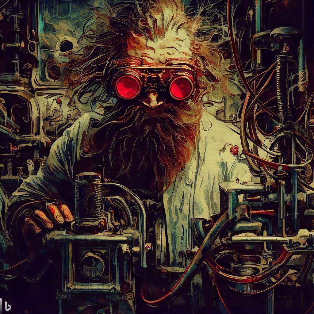 Kmirpour's tweet photo. Today's a good day to run an experiment #ai #bingimagecreator #illustration #neuroscience #madscientist https://t.co/KHlB2Mgrzf