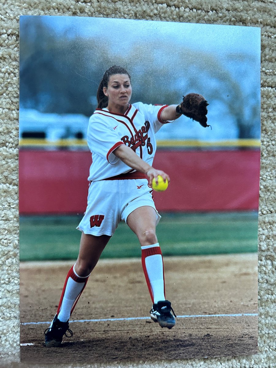 BadgersHistory's tweet photo. Twenty years later, Andrea Kirchberg remains arguably the most dominant player in @BadgerSoftball history. She still holds UW marks for wins, strikeouts, innings pitched, shutouts and ERA among others from '00 to '03. She's the lone softball player in the @UWBadgers Hall of Fame. https://t.co/hKGtZIOBxs