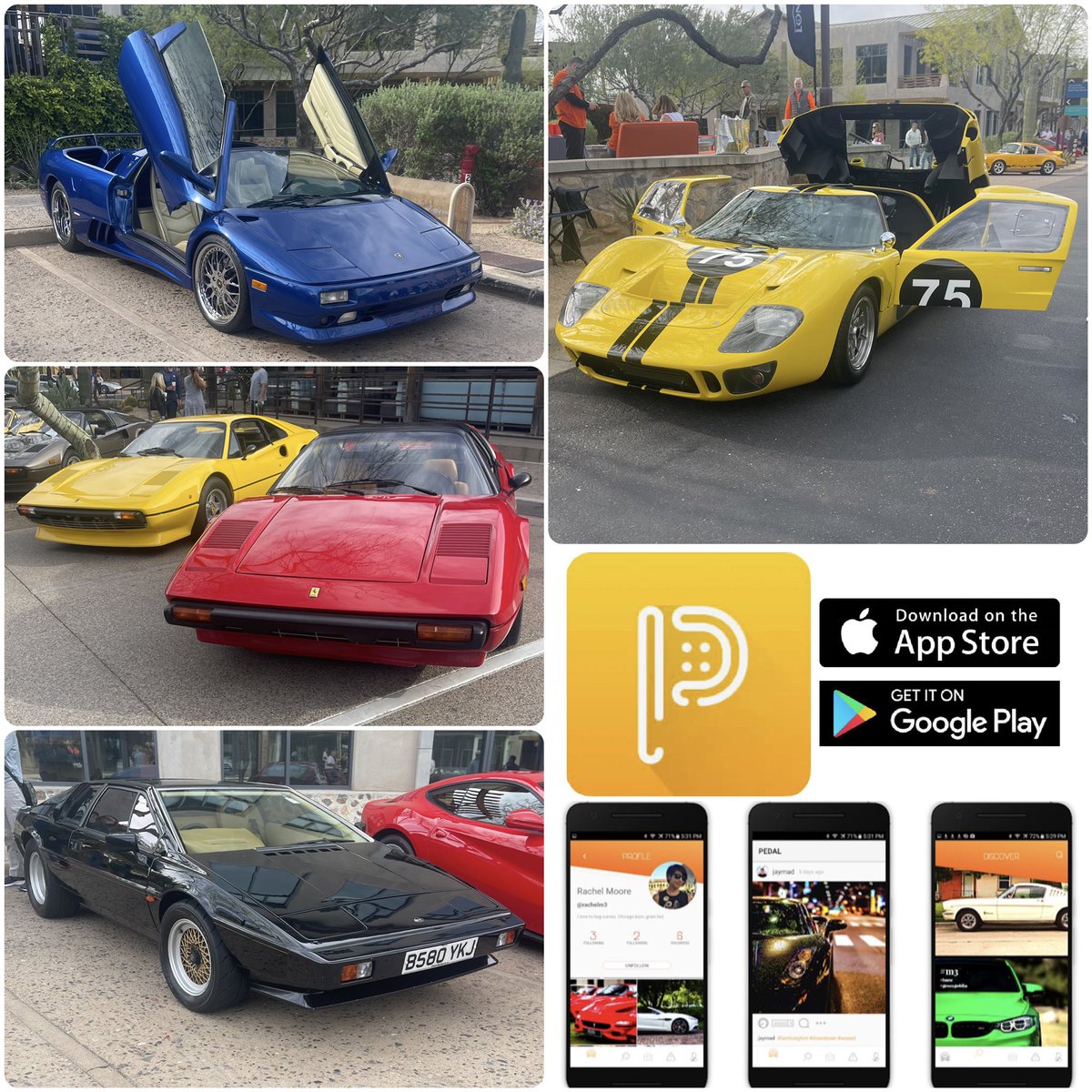 pedaltheapp's tweet photo. 🔶 @scuderiasw Cars & Coffee
🔶 Get PEDAL - Free in app stores
🔶 PEDAL is a free, must have automotive enthusiast picture & video sharing app
#scuderiasouthwest #carsandcoffee #dcranch #scottsdale https://t.co/wYoxdpyE3o