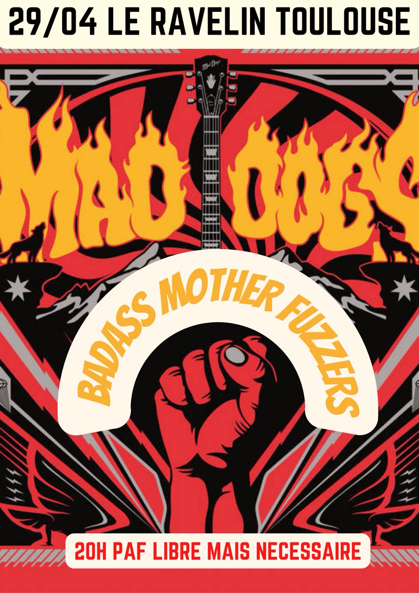 BAMotherfuzzers's tweet photo. 29/04 Toulouse le ravelin with Italian Band Mad Dogs #garagerock #garagepunk #MC5 #radiobirdaman ... https://t.co/3WiNOkEbEk