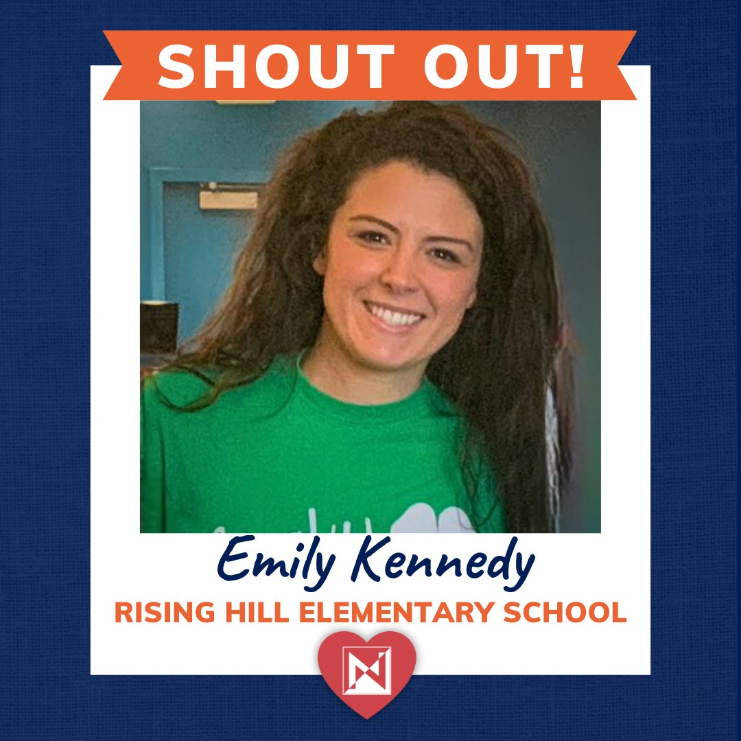 NKCSchools's tweet photo. SHOUT OUT to Emily Kennedy, a teacher and Wellness Champion at @RisingHillElem! Emily uses her creativity &amp; leadership skills to organize fun events like yoga meetings &amp; special food days, keeping staff connected while having fun. We are grateful for you, Emily! #NKCChampion https://t.co/yXLEzzC9pg