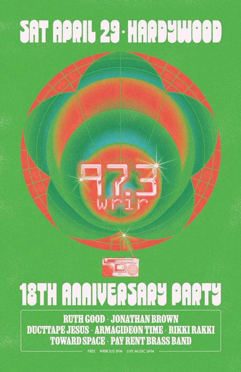 WRIR973fm's tweet photo. WRIR's spring fund drive starts next Wednesday, 4/19! Help us keep Richmond independent radio going strong - and save the date for our 18th anniversary party on the last day of the drive (Saturday, 4/29). We can't wait to celebrate with you! #rva #wrirfunddrive https://t.co/yMrDC6p0Yh