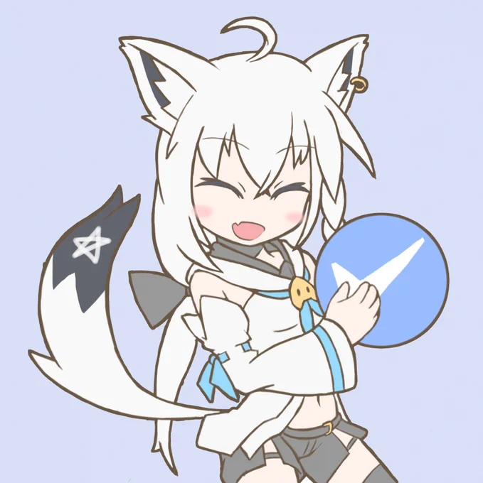 認証マーク君…あんなに一緒だったのに…#絵フブキ 