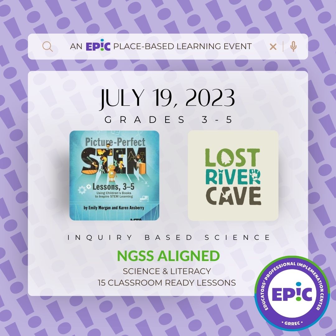 🚨Save the Date🚨
Get ready for an exciting day of hands-on, place-based learning at Lost River Cave on July 19th! 🌟 Discover the wonders of Picture-Perfect STEM for Grades 3-5 and explore the breathtaking surroundings. 🌿 Don't miss out, registration coming soon!🗓 #STEM
