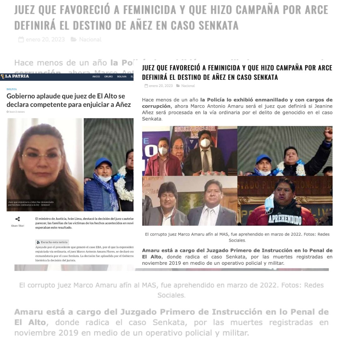 JeanineAnez's tweet photo. Marco Antonio Amaru, Claudia Castro, Orlando Rojas, Andrés Zabaleta…  Los jueces y vocales que protegieron al huído del fraude y que vulneran todos mis derechos, que han prevaricado por orden de @IvanLimaMagne y el régimen del MAS, son premiados como candidatos a magistrados. https://t.co/0CmcQ0FpVH