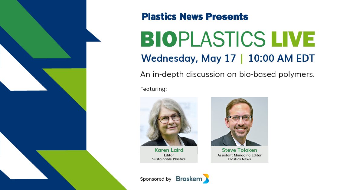 braskem's tweet photo. @plasticsnews presents - Bio Plastics Live! Sign up now to join the conversation about Bio-Based polymers and how they fit current sustainability goals. 

Click this link to register now ----> https://t.co/FdQNgKfqSj

#Braskem #biobasedpolymers #Platics #webinar #liveevent https://t.co/ffrCSa3gsA