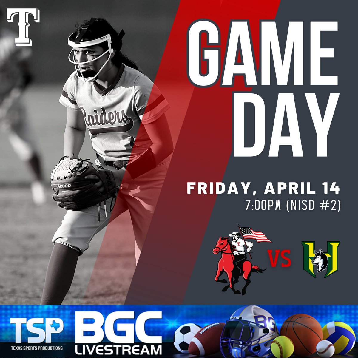 📣RAIDER NATION📣
We need you to SHOW UP &amp; BE LOUD for our <a href="/TaftRaiderSB/">🥎Taft Raider Softball🥎</a> Team on FRIDAY!  This is a huge game for us!!  Let's GOOOOO!!!
#defend471
Livestream Link:  ksat.com/sports/big-gam…
