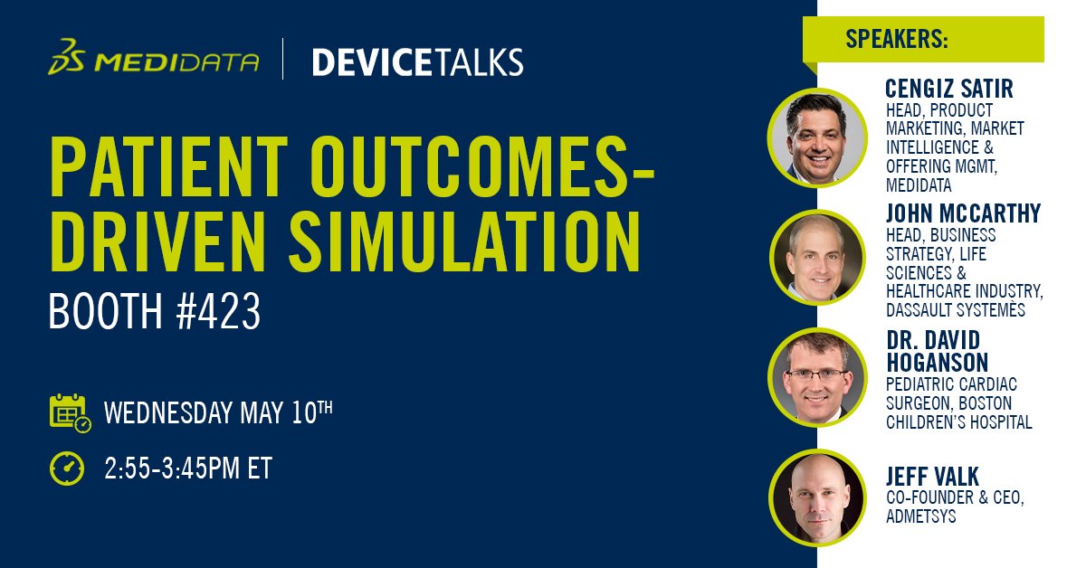 gterrellFL's tweet photo. #VirtualTwins are revolutionizing #PatientCare. Join @Medidata’s @csatir, @Dassault3DS' John McCarthy, @BostonChildrens' Dr. David Hoganson, &amp; @admetsys' Jeff Valk at #DTB2023 to learn how. Register now: https://t.co/QvKFwTZwr5

@DeviceTalks https://t.co/aPVRyul0BZ