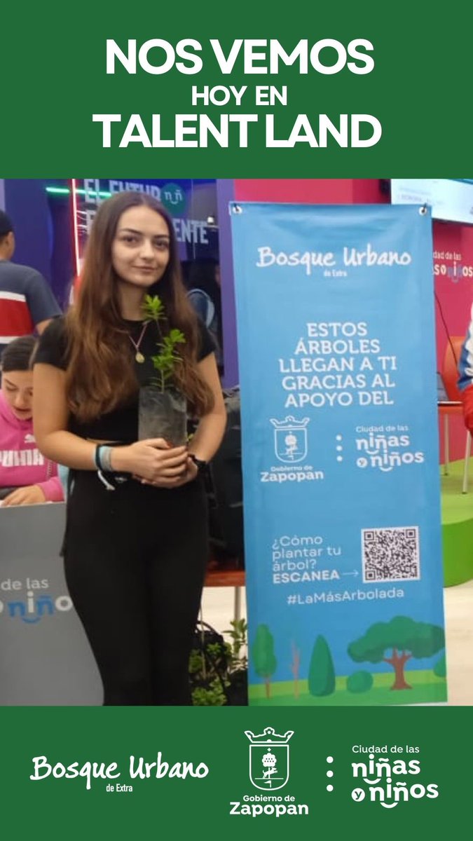 BosqueUrbExtra's tweet photo. ¡Nos vemos hoy en #TalentLand2023 @ExpoGuadalajara junto a @ZapopanGob ! 

Toda esta semana hemos vivimos junto a ustedes momentos increíbles. 

Los esperamos en nuestro módulo para que adopten su arbolito 🌳

#arboles #AdoptaUnArbol #talenland #expoguadalajara #zapopan https://t.co/91Sm3DvhOC