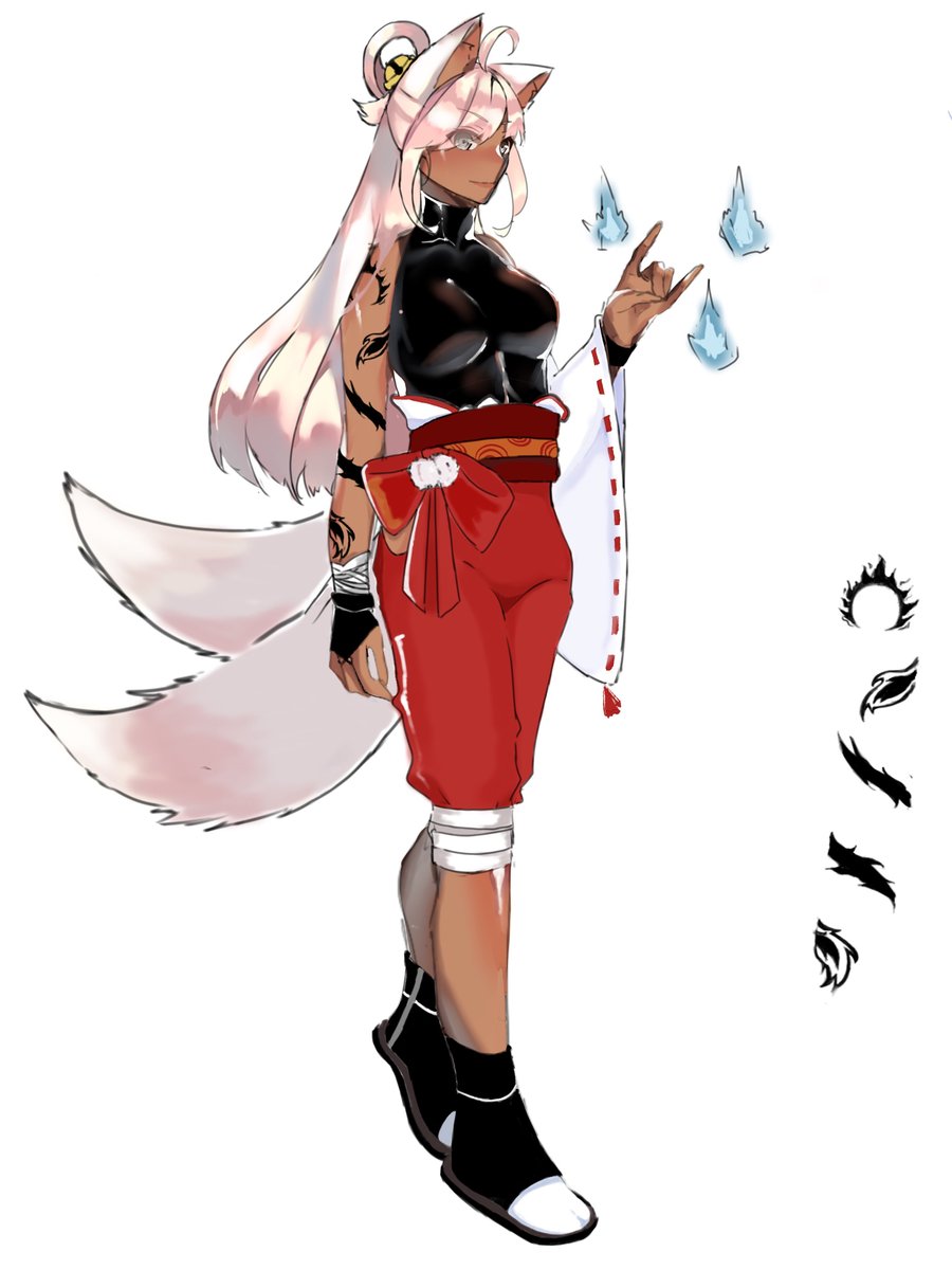 ExoticEnjoyer's tweet photo. This is Natsuko! Friendly Kitsune (First Battle Outfit and Second Battle outfit) https://t.co/PnYLg0TgfB