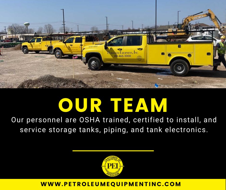 PetroleumEquip1's tweet image. Why Choose PEI?
What we do goes beyond installing and maintaining mission-critical fuel systems. In our line of business, there is no room for failure.
Excellence is all we have to offer.

petroleumequipmentinc.com

#tankinstallations #powerbackup #storagetanks