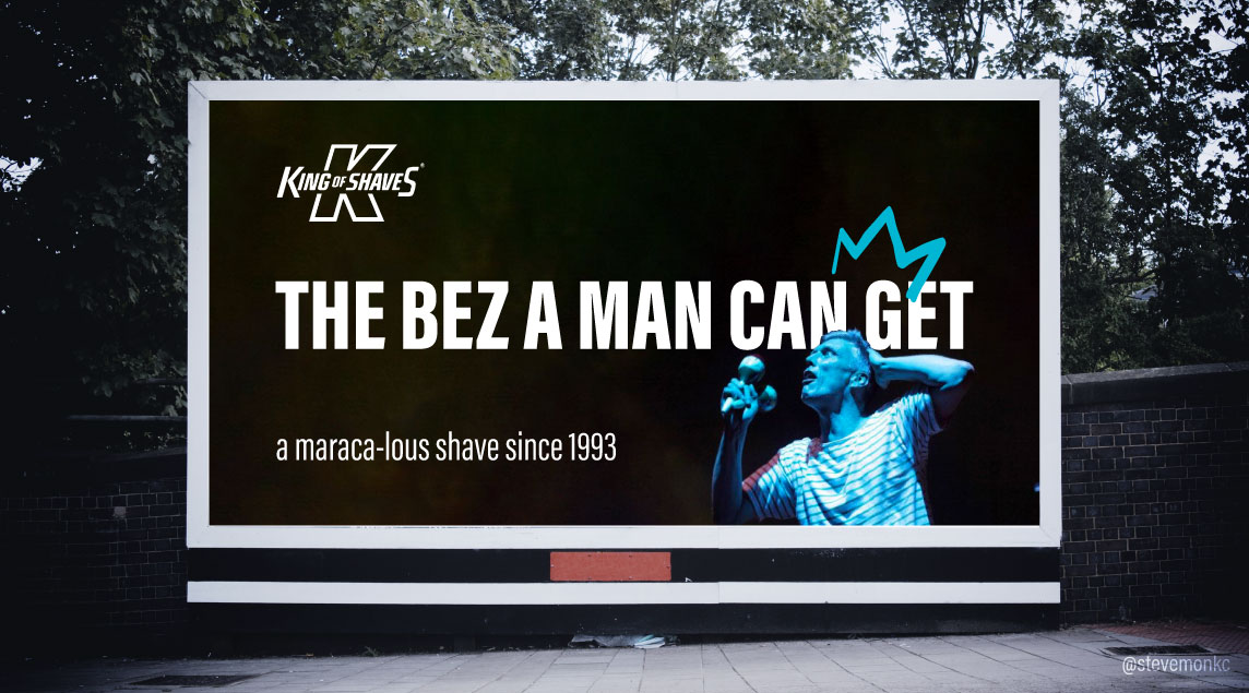 stevemonkc's tweet photo. The BEZ a man can get 😉🪒

Create posters to celebrate the 30th Anniversary of
@KingofShaves &amp; bring a hit of 90's Shave Happy into the mix. #ShaveHappyBirthday @OneMinuteBriefs https://t.co/R1XrjyUJ7r