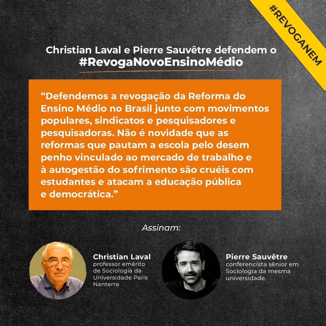 Quem irá chamá-los de 'radicais do PT'? #revoganovoensinomedio