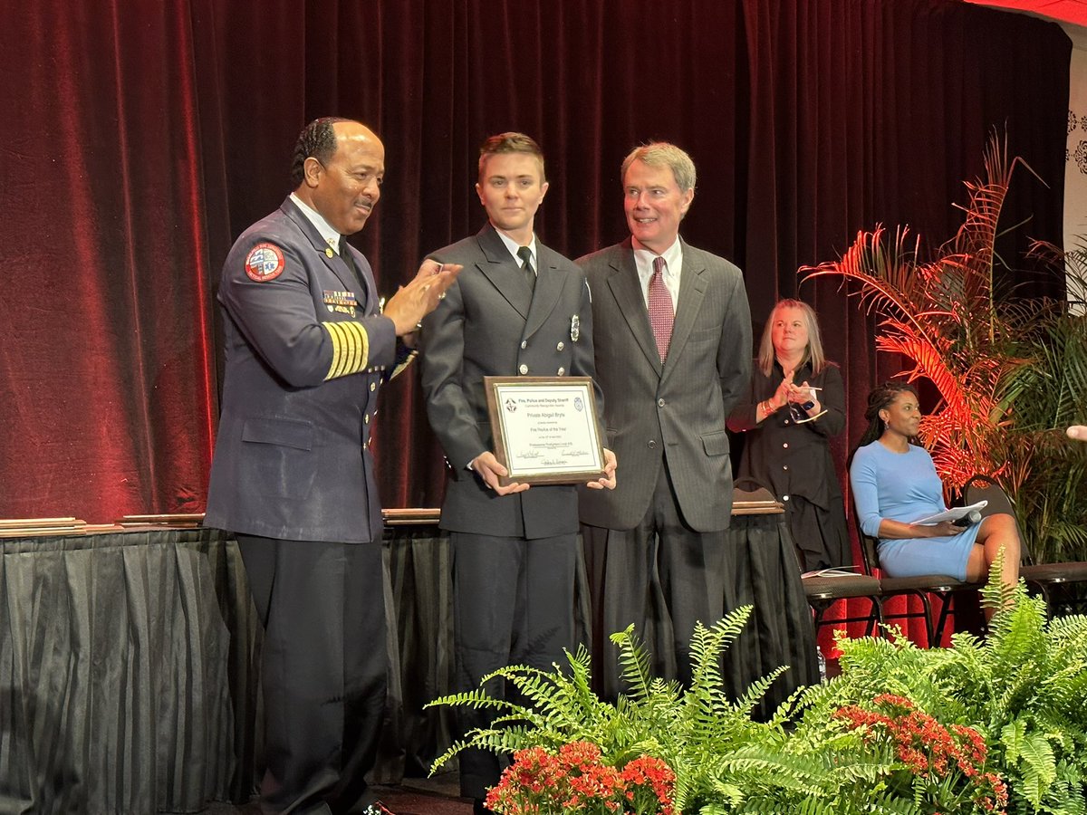 IFD_NEWS's tweet photo. Big Congratulations to Private Abigail Bryte for her selection as the #IFD Rookie Firefighter of the Year @citizensenergy 55th Annual #FPDS Awards #CitizensIndyHeroes 👏🔥🚒 https://t.co/09JRW5DLDM