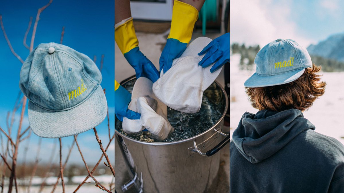 We have a new limited edition Mad Ag hat! Our team hand-dyed these hats using all-natural, 100% plant-based indigo. Get them while they’re hot!  #indigo #hat #sustainablefashion  madagriculture.org/shop/indigo-cap