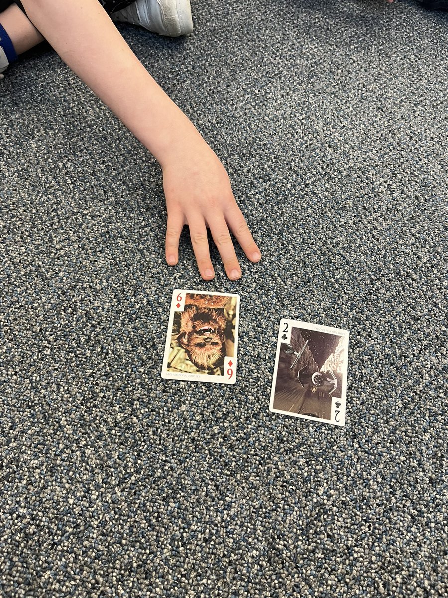 ms_epton's tweet photo. We are using cards to help us practice subtraction. First we identify the “Boss” number (largest number) and subtract the smaller number for the answer!
Face cards are 10 and Aces are 1.
A fun way to practice at home! https://t.co/vDlvxf3j9T