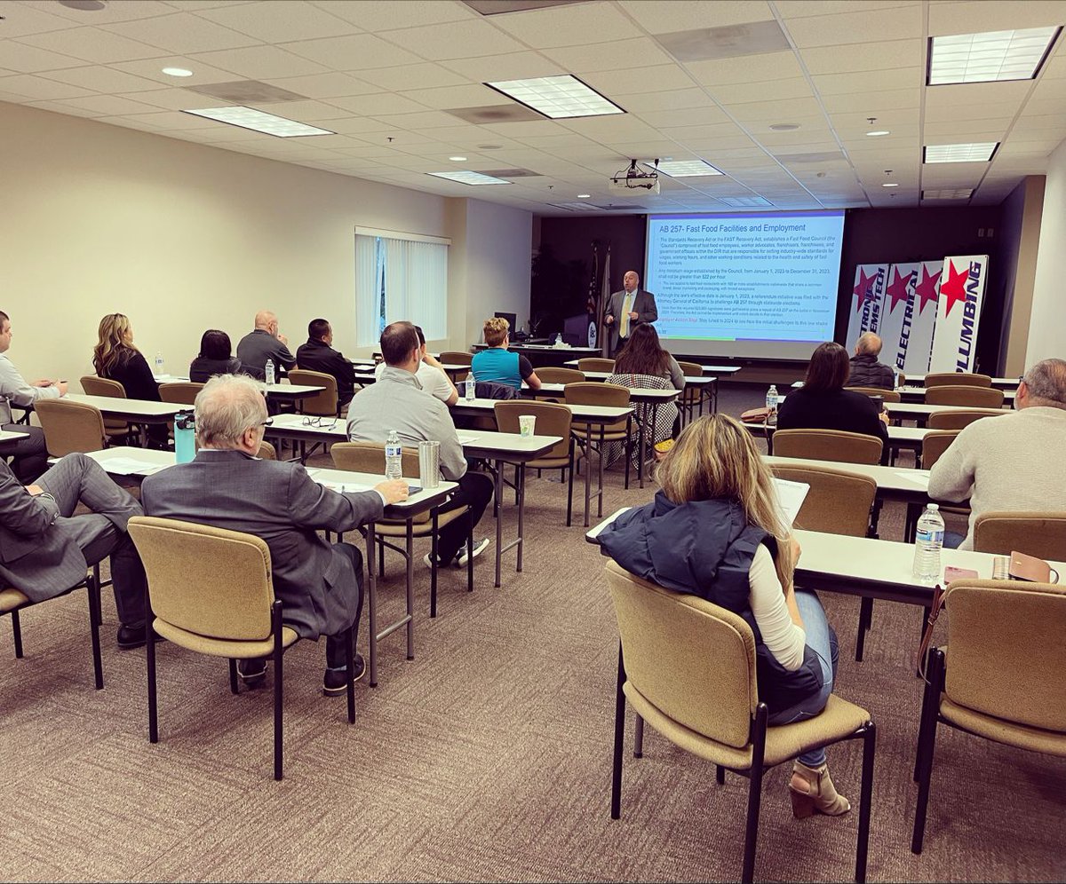 ABCSOCAL1's tweet photo. Happening right now at our Anaheim office is an informative Labor Law Seminar presented by @AALRR. Don’t miss our Member-Exclusive seminars!
#ABCSoCal #abcmeritshopproud https://t.co/xs5Accl45n