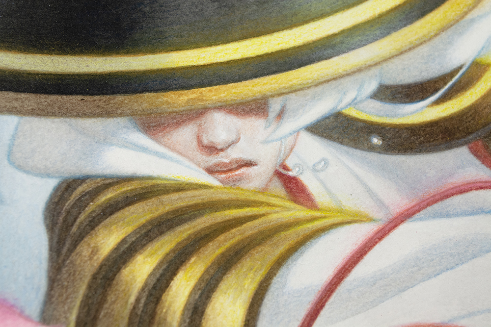 my_name_is_tran's tweet photo. A closer look at the "Cut Short" original painting.  Prints available for a limited time at https://t.co/6p2WpvaIeN. #MTGMOM https://t.co/PRumRXm3ta