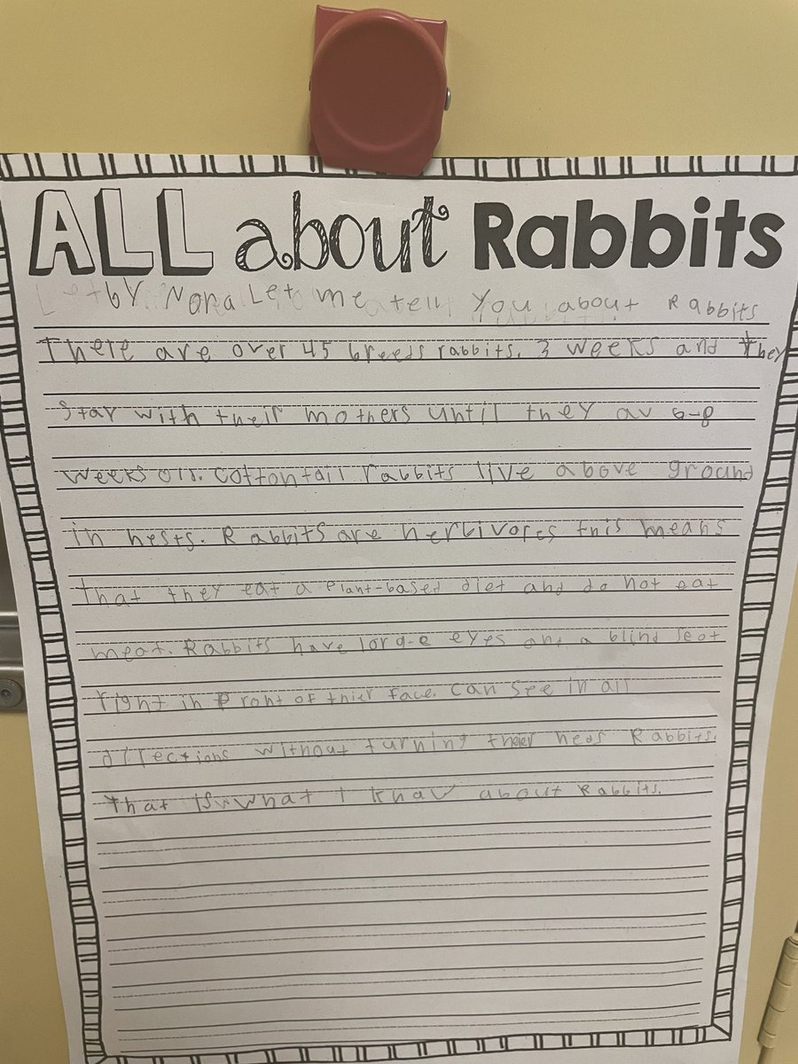 rszary's tweet photo. So proud of these first grade writers! @Hamilton_RWE @Hamilton_Instr #TheRidgewayWay https://t.co/sshzGYMCfK