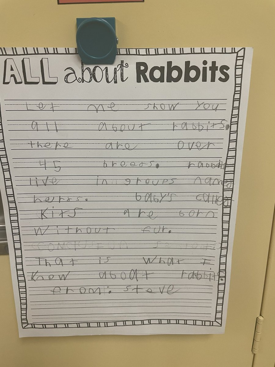 rszary's tweet photo. So proud of these first grade writers! @Hamilton_RWE @Hamilton_Instr #TheRidgewayWay https://t.co/sshzGYMCfK