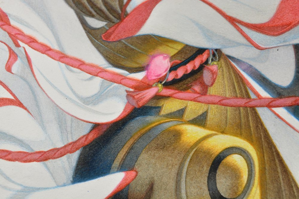 my_name_is_tran's tweet photo. A closer look at the "Cut Short" original painting.  Prints available for a limited time at https://t.co/6p2WpvaIeN. #MTGMOM https://t.co/PRumRXm3ta