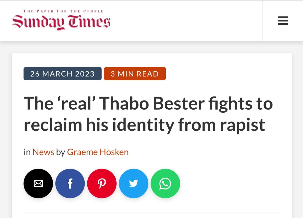 PSAFLIVE's tweet photo. Could Thabo Bester be an illegal immigrant? Police confirmed the man known as Thabo Bester is not in posession of a SA ID and was identified based on criminal record finger prints. The question is who is Thabo Bester , is that is even his real name? There are more questions. https://t.co/UO40BHwt3D