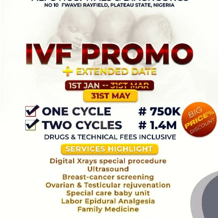 AskDocKen's tweet photo. Yes, the battle with Infertility can be real. But guess what? The solution is just as real.
With the extension of our IVF promo, we're offering each one a chance for a complete family.
It's a dawn of possibility for you!
#IVF #ivfpromo #fertilityawareness #fertilitytreatment https://t.co/wJ4r1aSuRR