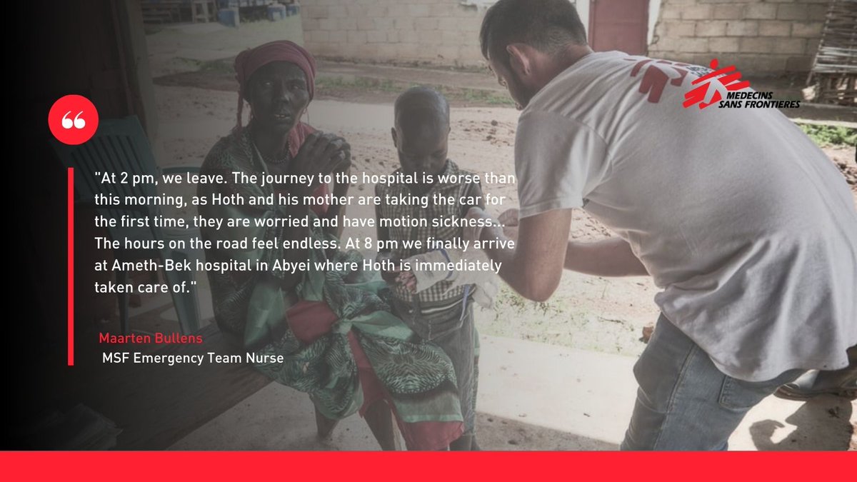 Maarten Bullens, emergency nurse team leader in #Abyei Special Administrative Area in #SouthSudan🇸🇸 shares how seeking care can sometimes involve great sacrifices for families, especially in conflict-affected areas &amp; people have limited access to care. bit.ly/3GHTUQa