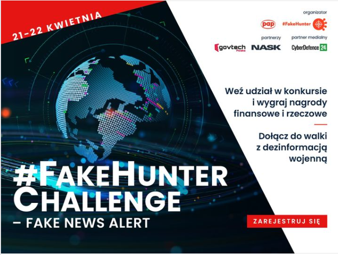 IDHosting_pl's tweet image. Masz pomysł, jak walczyć z dezinformacją?

Weź udział w konkursie #FakeHunter Challenge!
Możesz wygrać nagrody finansowe lub czytnik e-booków

Zarejestruj się 📷 fake-hunter.pap.pl/challengeVII