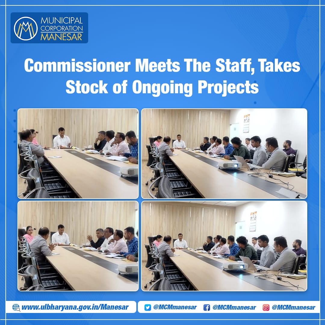 MCManesar's tweet photo. #MCM #MCManesar #Manesar #Commissioner #Meet #meeting #staffs #projectdiscussion #projects https://t.co/z4dlbA0AnU