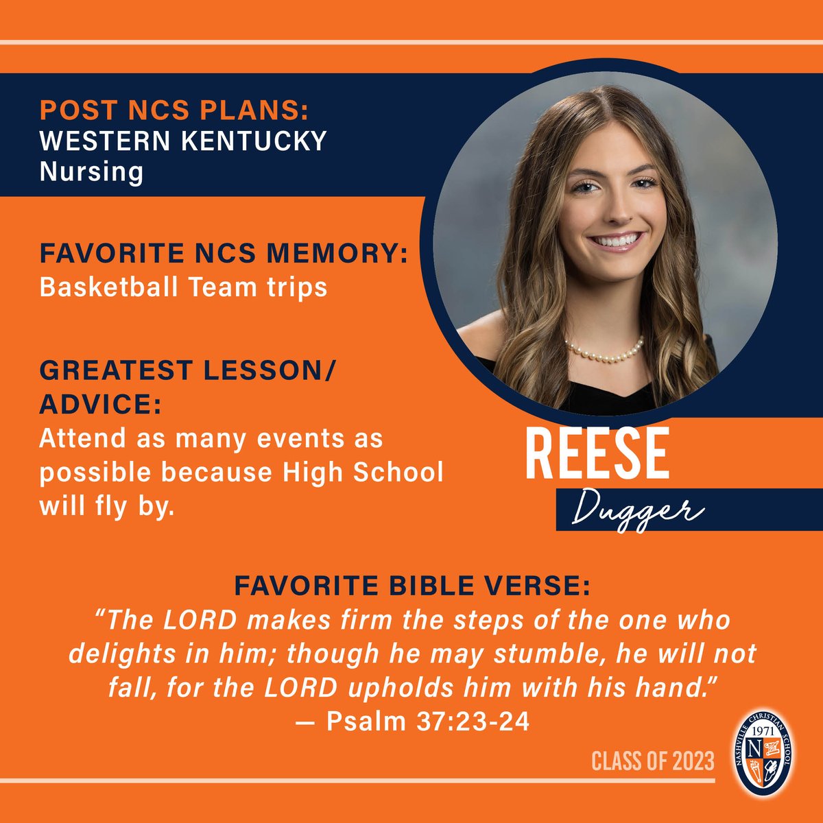 NCSEAGLES's tweet photo. Congratulations Reese Dugger, Class of 2023! https://t.co/VI2UwdGUSU