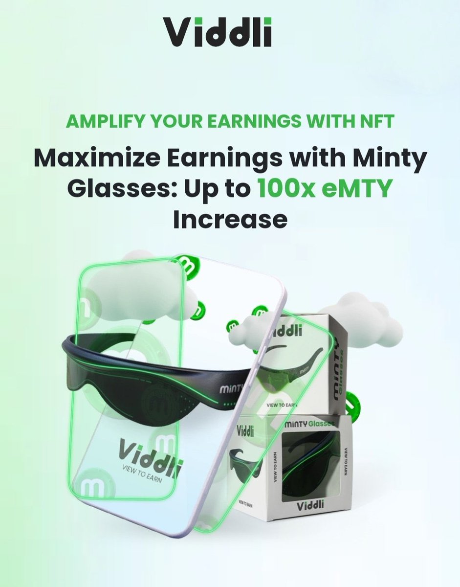 Callistemon25's tweet photo. 💰 Earn #eMTY just by reading articles or creating content on @ViddliApp And with these amazing #NFT glasses, you can multiply your earnings by x2 to x100🤑
Visit https://t.co/APoyc8ROJQ to grab your own pair and start earning more today. 🥰😍#ViewtoEarn #Viddli #EarnMoneyOnline #Minty