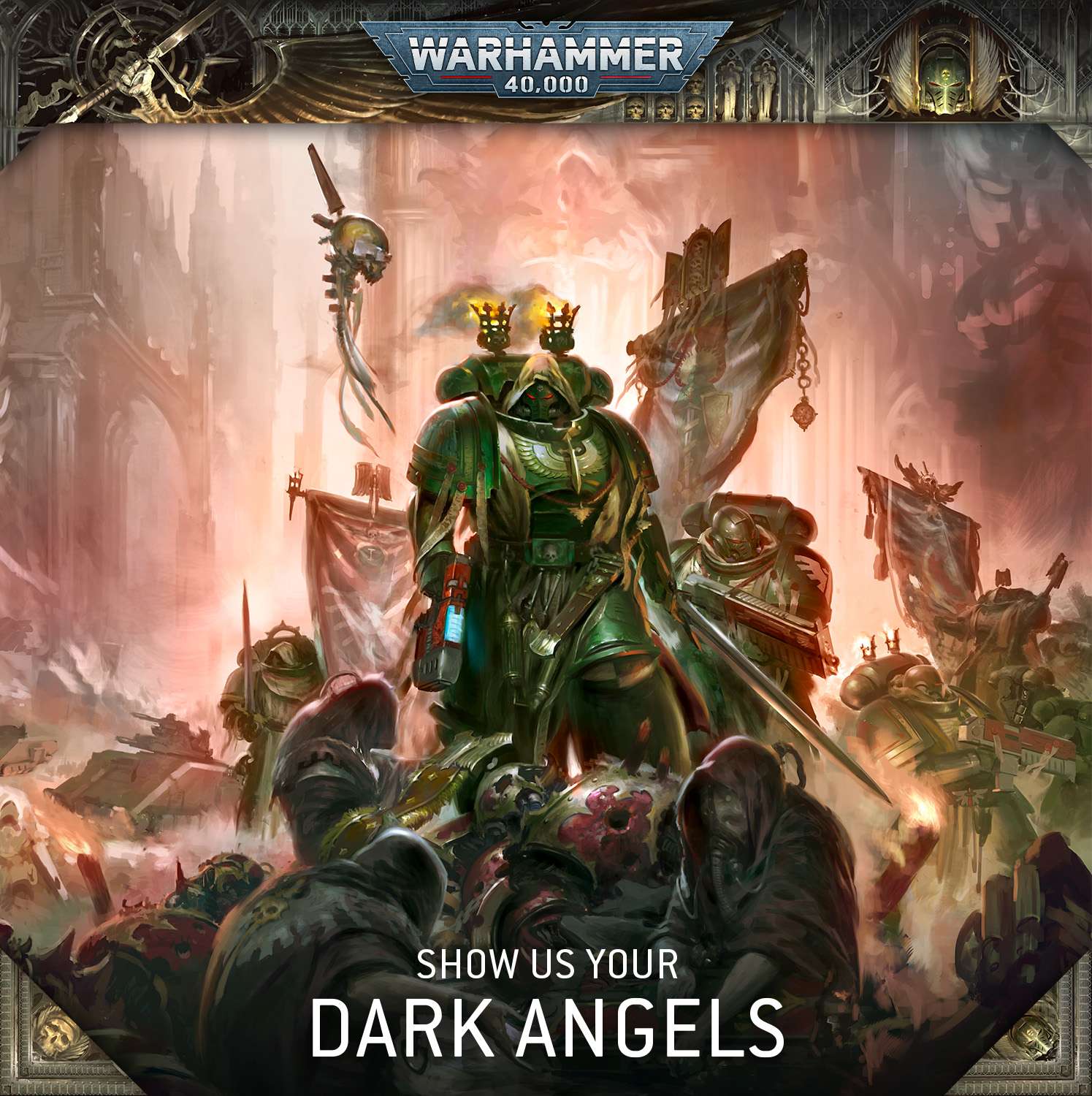 Warhammer 40k dark angels dark angels space marine orc space angel HD  wallpaper  Pxfuel