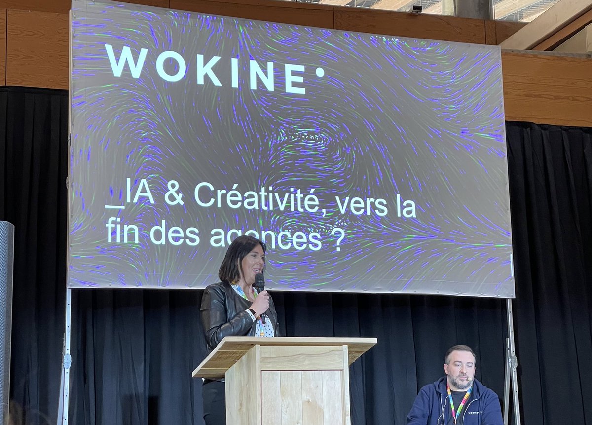 camillejourdain's tweet photo. IA et créativité, vers la fin des agences ?
Une conférence très attendue de @NicolasQuilliet, CEO de l’agence @wokine.
L’arrivée de ChatGPT signe la fin des agences de comm / digitale / créative ?
Spoil : Non.
Notez que cette conférence est réalisée grâce aux IA… 
#CEOD #Lille https://t.co/L7XsaPh5iK