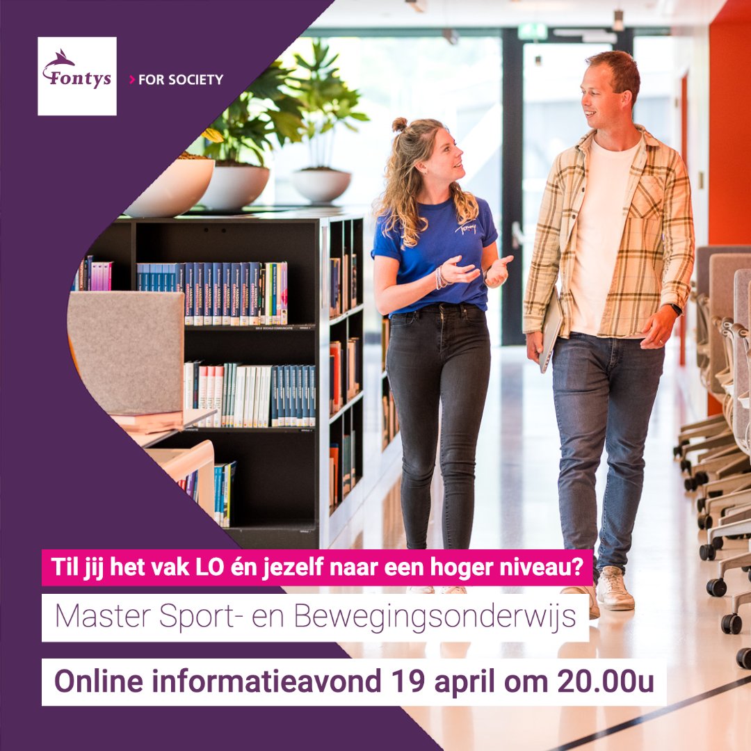 OPEN AVOND <a href="/Fontys/">Fontys</a>  

Ben jij docent LO of vakleerkracht Bewegingsonderwijs en klaar voor meer diepgang? Wil jij gefundeerde invloed uitoefenen op het vak LO op jouw school? Aanmelden doe je via fontys.nl/Professionals-…

#eenlevenlangbewegen
